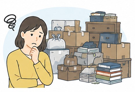 荷物が多くて手がつけられない